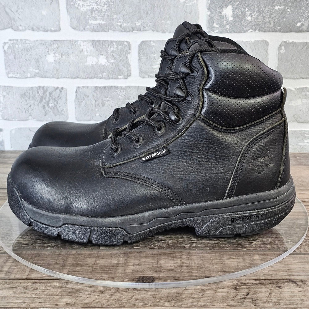 Gravity Defyer Vincent Waterproof Leather Work Boots Slip Resistant Men's 9.5